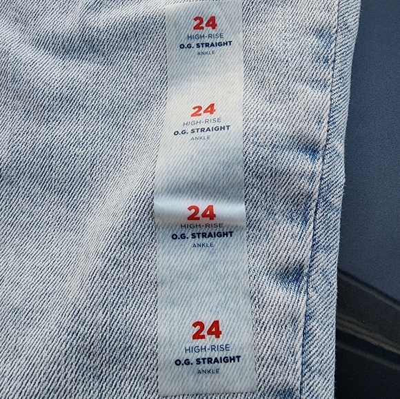 Old Navy Distressed Jeans Pants 👖 O.G. Straight Ankle High-rise - Picture 2 of 14